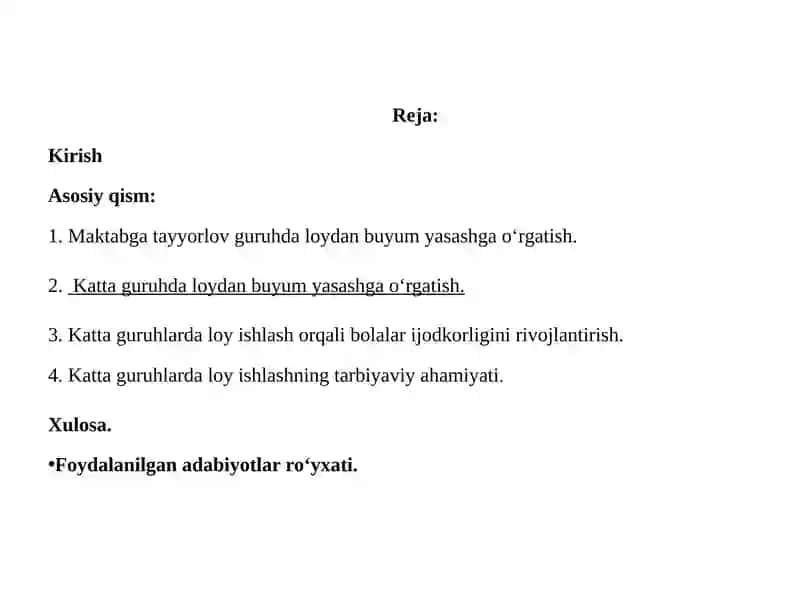 KATTA GURUHDA BOLALARNI LOY ISHIGA O‘RGATISH METOD VA USULLARI 2