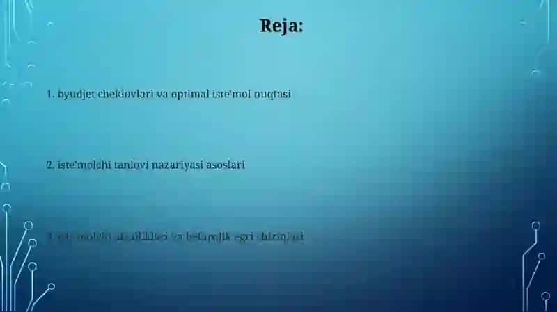 Iste'molchi tanlov nazariyasi 2