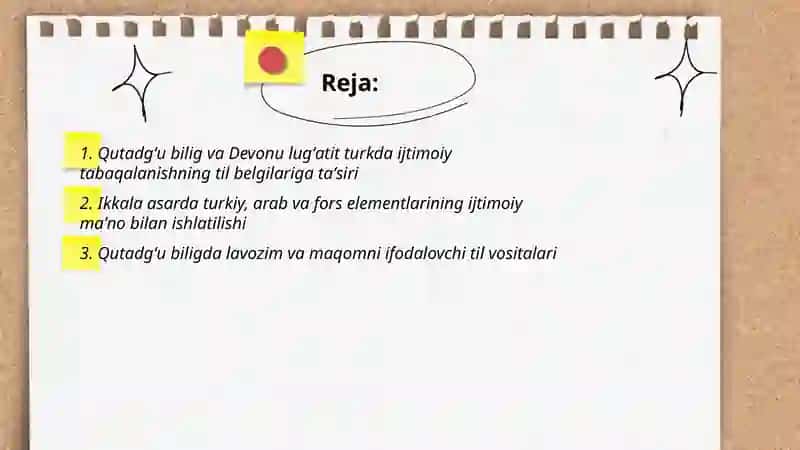 Qutadgʻu bilig va Devonu lugʻatit turk 2