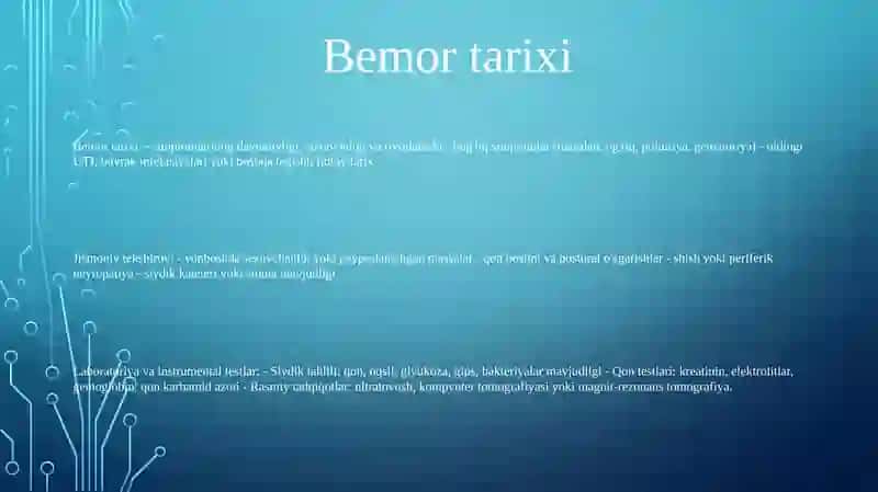 Buyrak Va Peshob Ajratish Tizimi Kasalliklarida Sorab Surishtirish 2