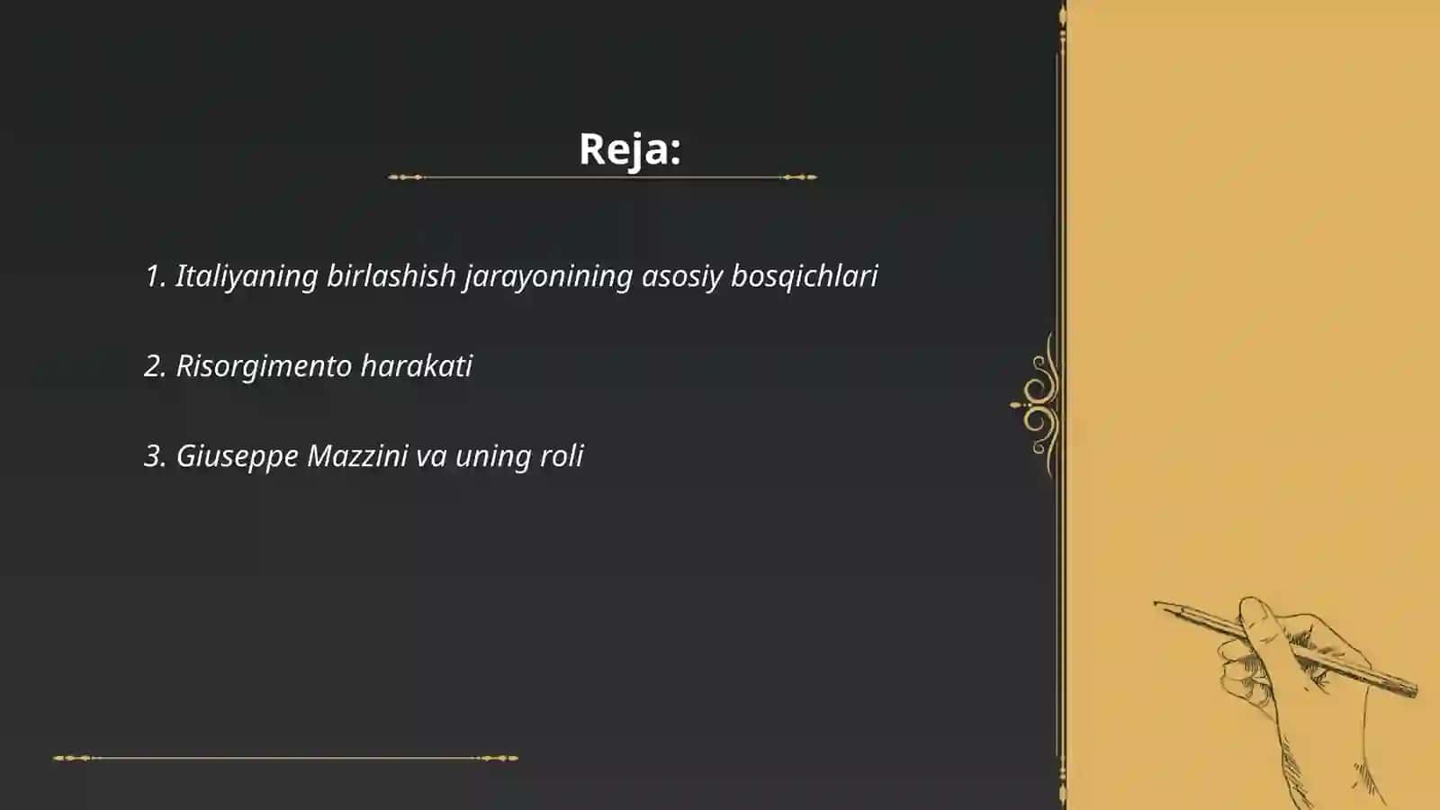 Italiyaning birlashish davridagi siyosiy jarayonlar 2