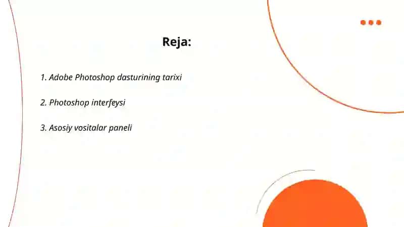 ADOBE PHOTOSHOP DASTURI VA ISHLASH PRINSIPI 2
