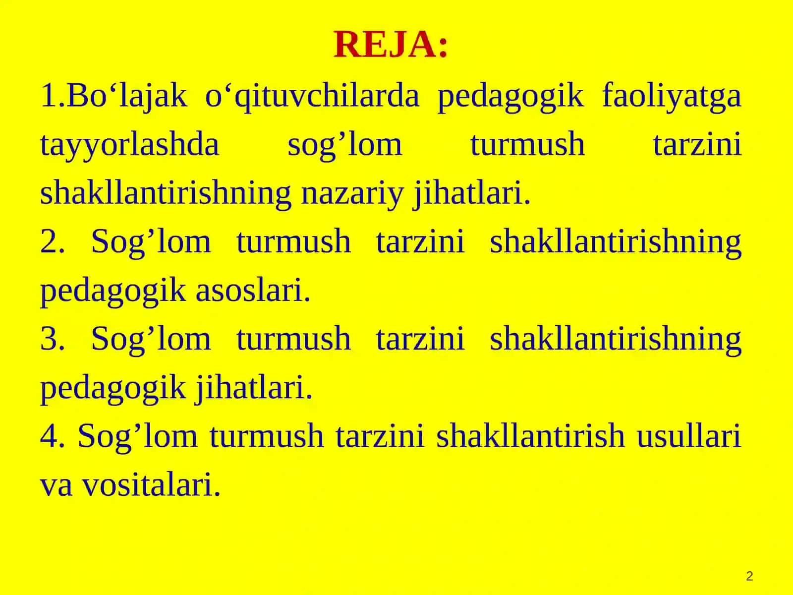Bo‘lajak o‘qituvchilarda pedagogik faoliyatga tayyorlashda sog‘lom turmush madaniyatini tarkib toptirish 2