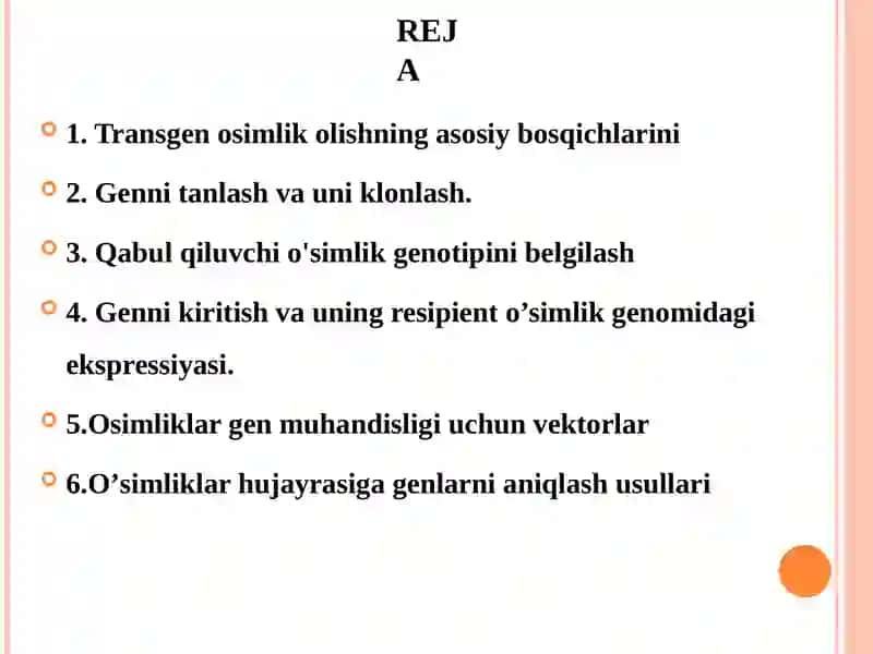 O’simliklar va gen muhandisligi 2