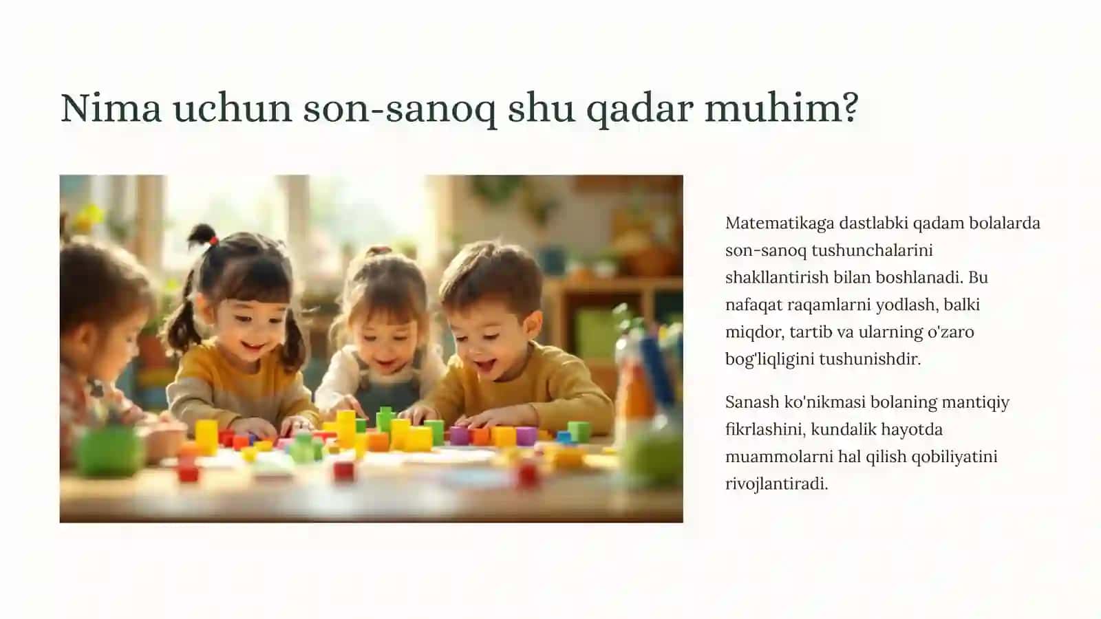 Bolalarda son-sanoq bilimlarini shakllantirish 2