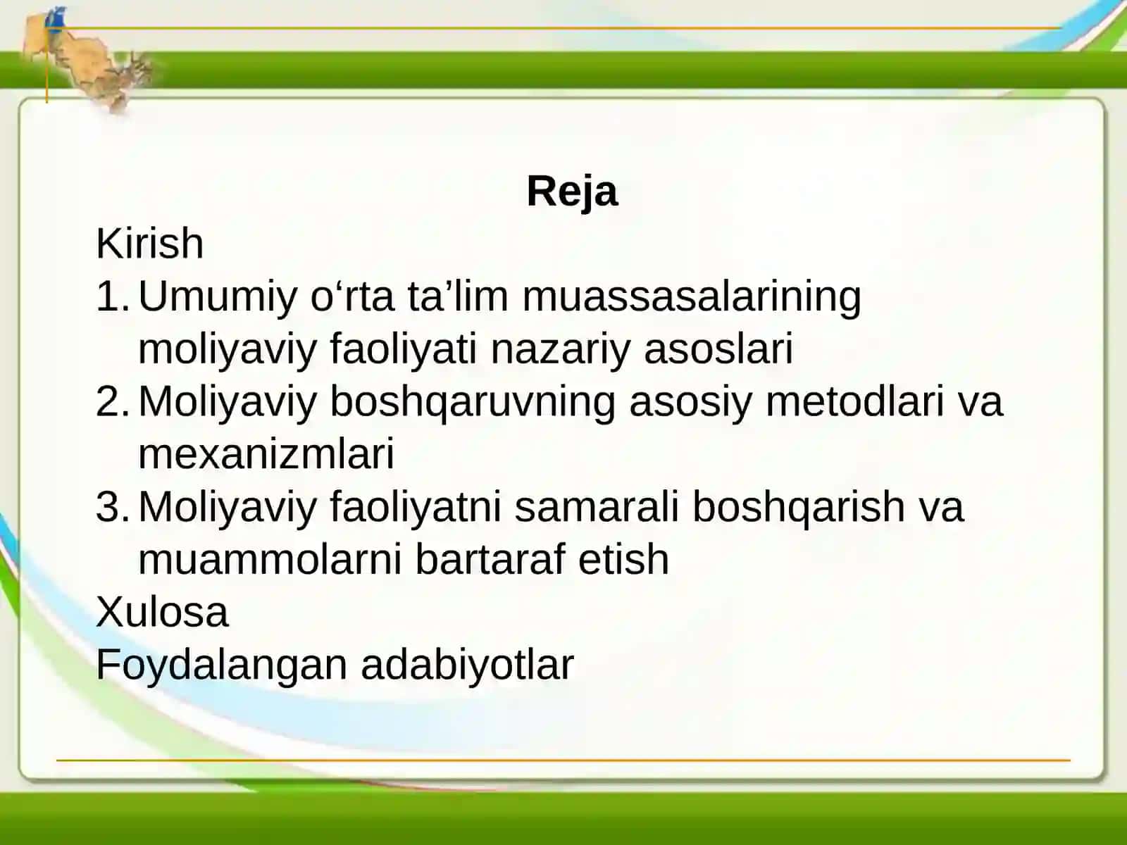 Umumiy o'rta ta'lim muassasalari moliyaviy faoliyatini boshqarish 2