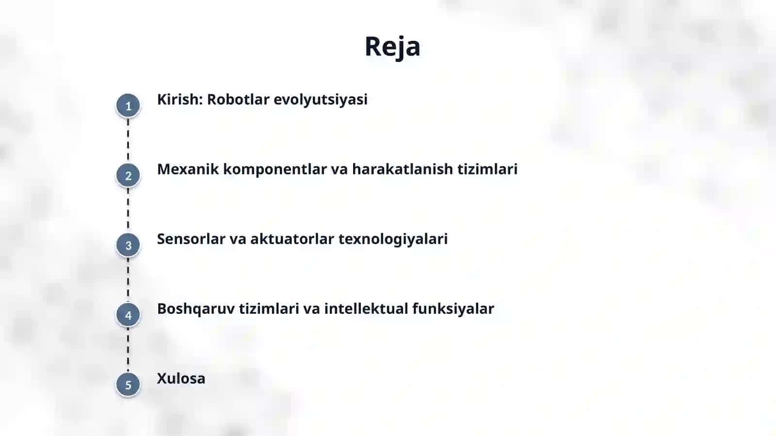 Robotlarning tuzilishini aniqlaydigan qanday korsatkichlari mavjud 2