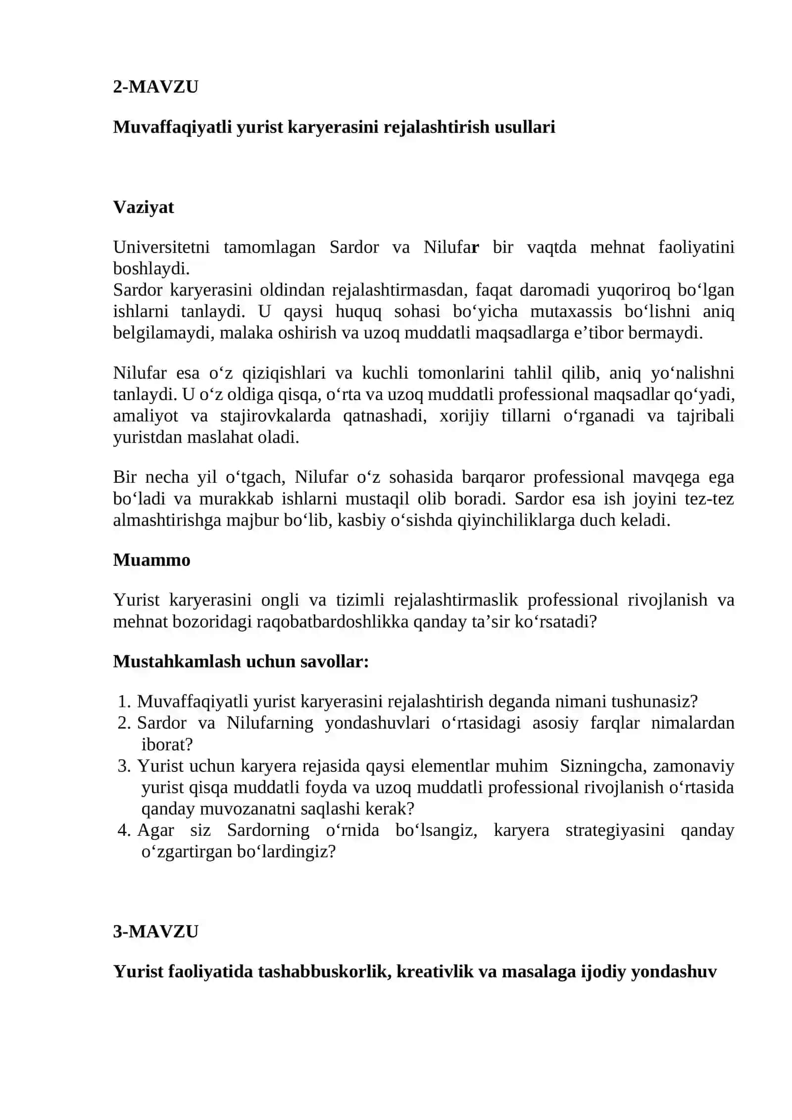 HUQUQSHUNOS MUTAXASSIS SHAKLLANISHIDA ZAMONAVIY ISH KO‘NIKMALARI VA KOMPETENSIYALARNING ROLI 2