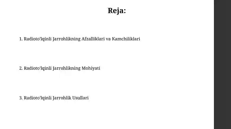Radiotoʻlqinli jarrohlik 2