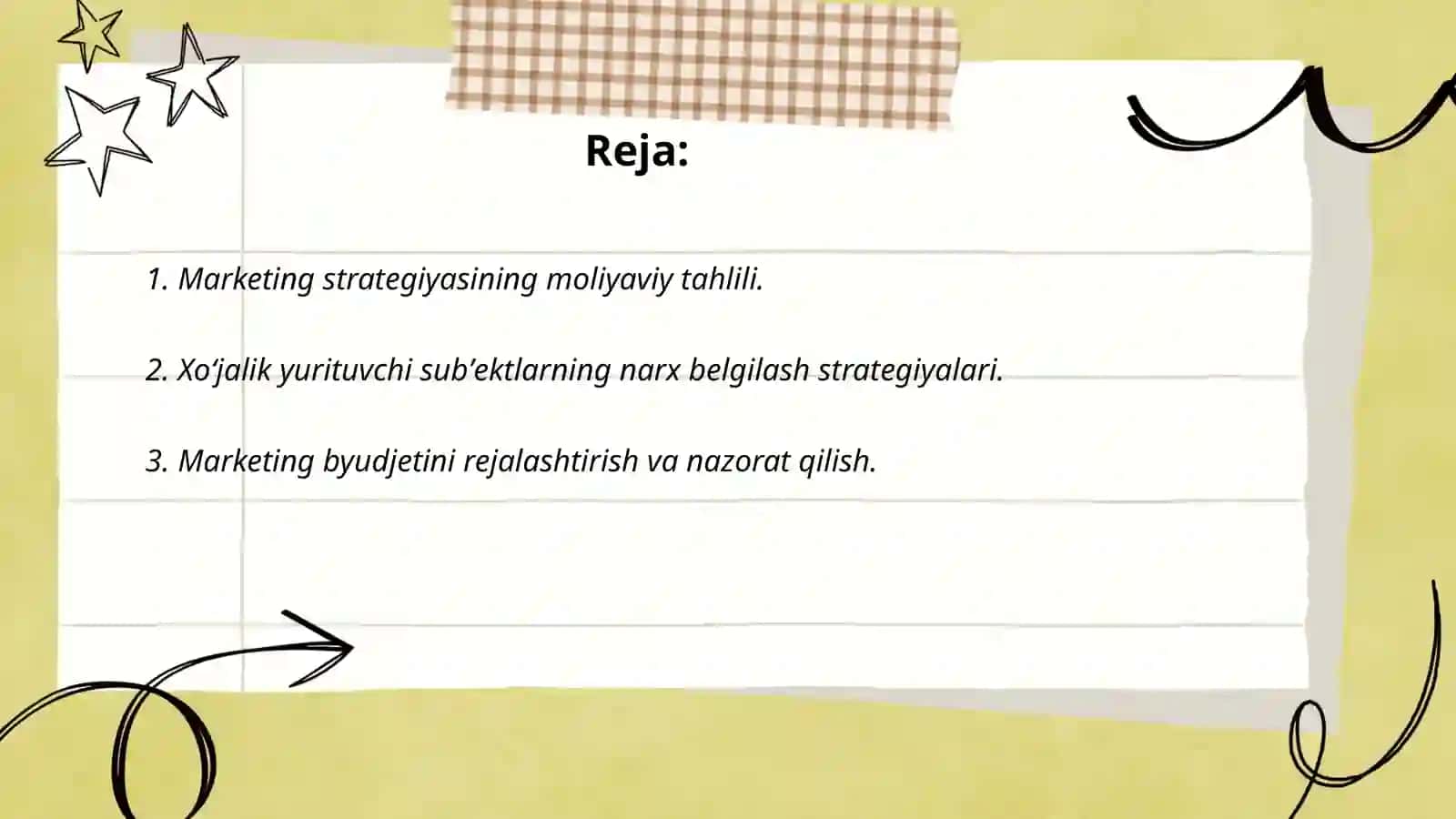 Xoʻjalik yurituvchi subʼektlarning marketing strategiyasining moliyaviy jihatlari 2