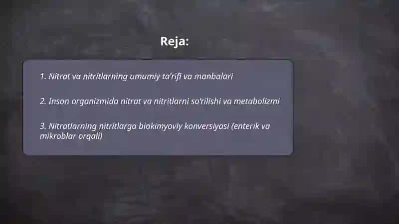 Nitrat va nitritlarning inson organizmiga biologik ta’siri 2