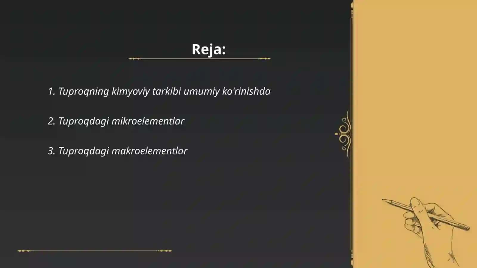 Tuproqning kimyoviy tarkibi 2
