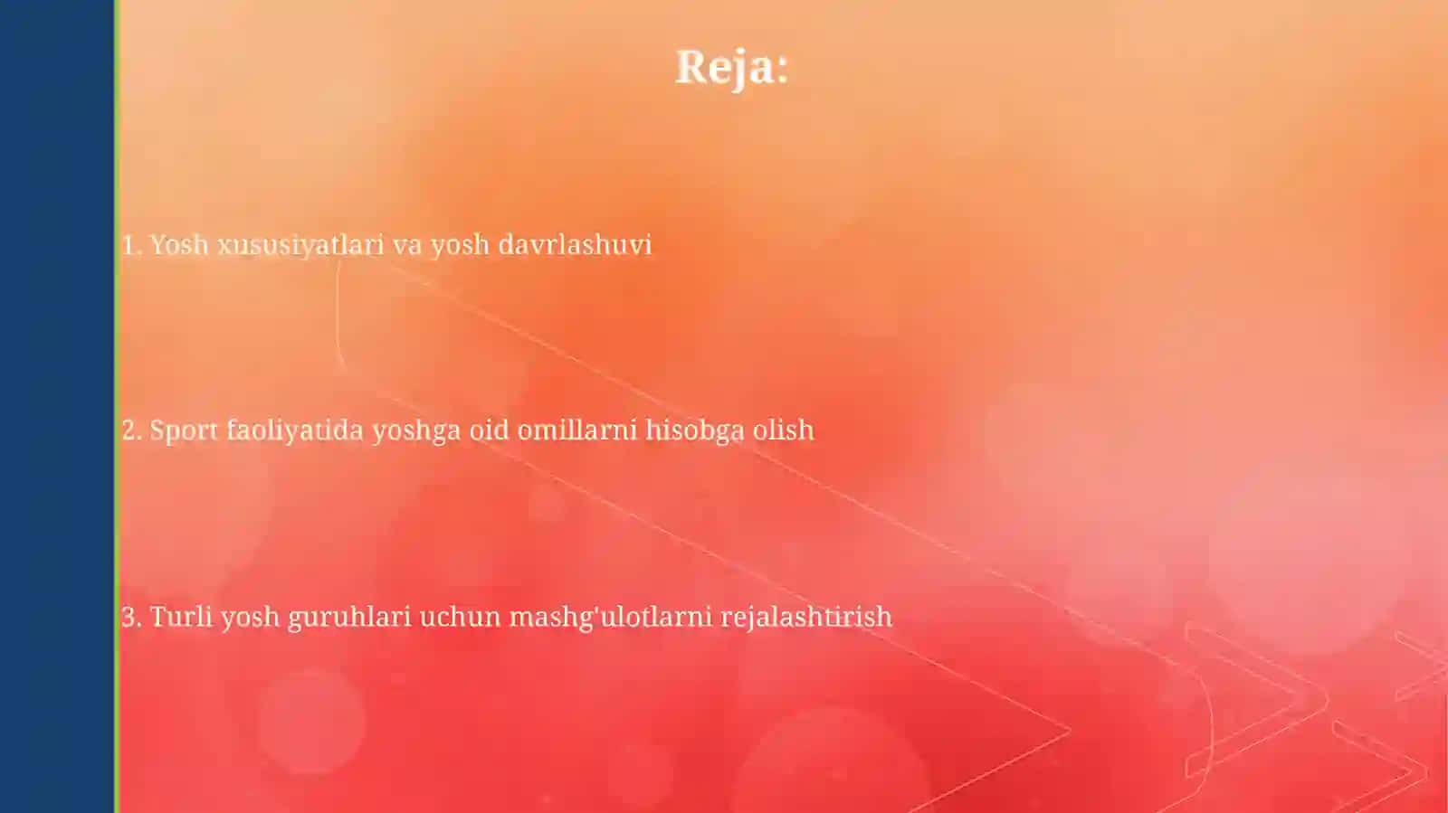 Sport faoliyati jarayonida yosh xususiyatlarini hisobga olish 2