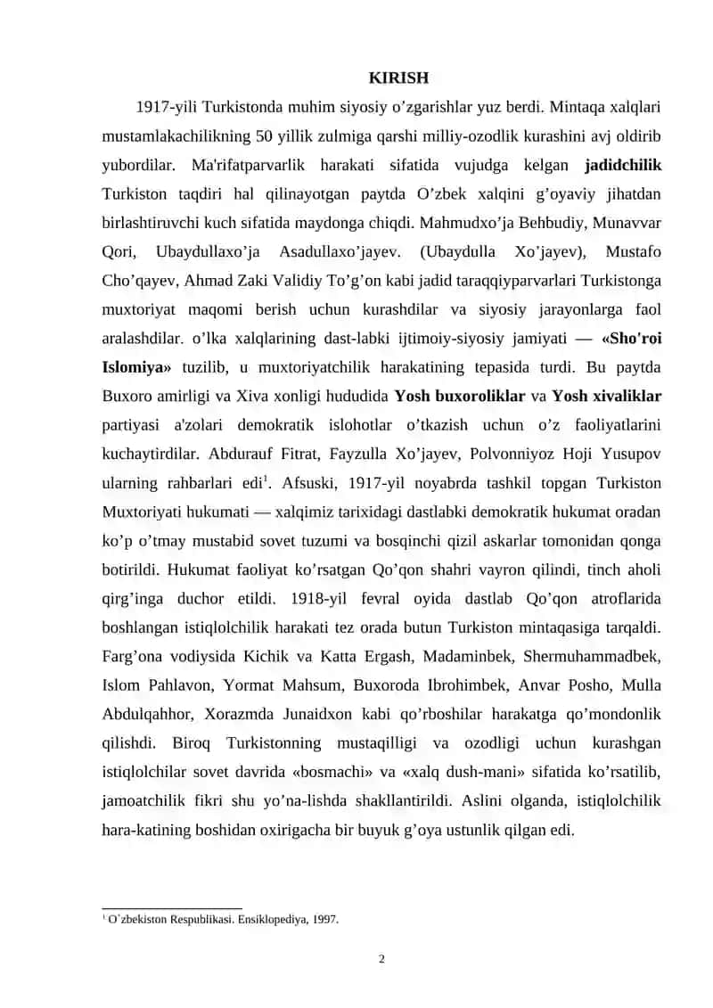 OʻZBEKISTONDA MUSTAQILLIKNING ELON QILINISHI ARAFASIDA IQTISODIY SIYOSIY JARAYONLARDAGI MUAMMOLAR 2