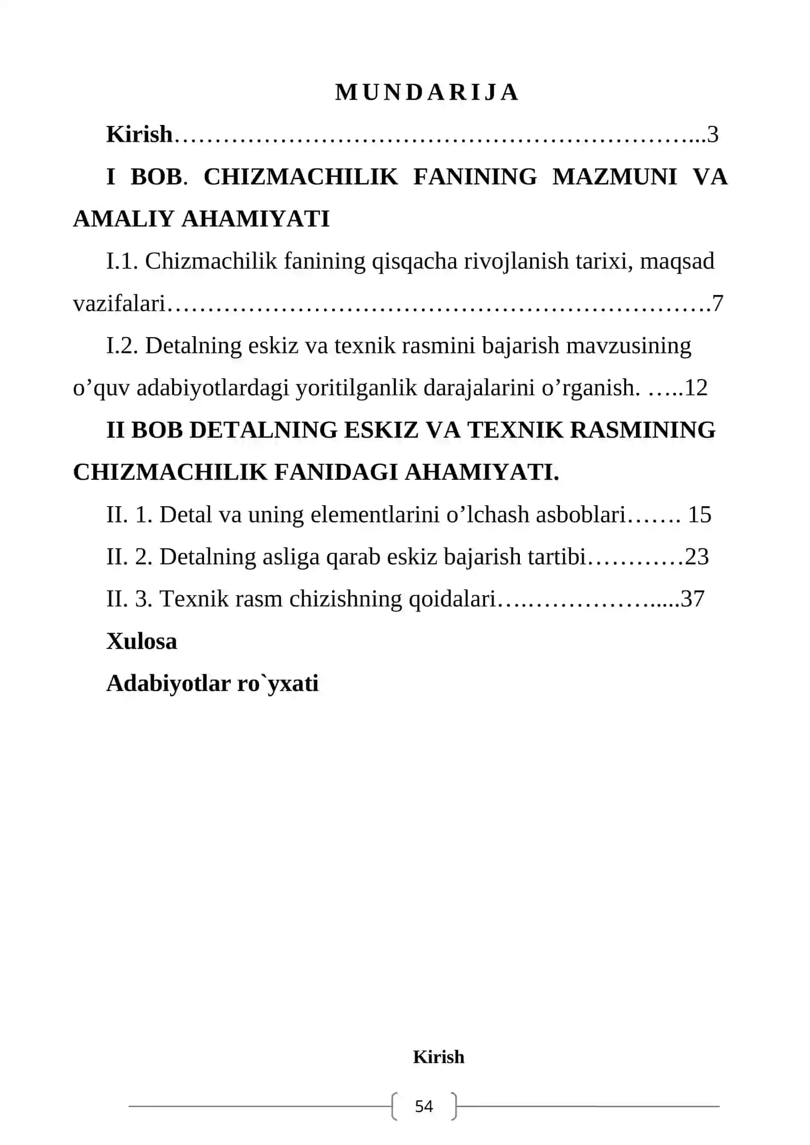 Detalning eskiz va texnik rasmini bajarish 2