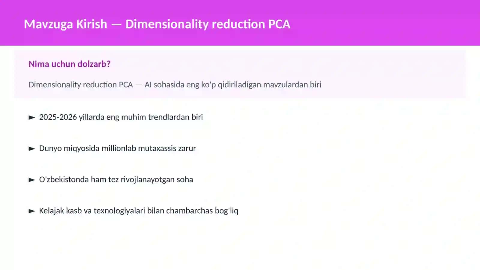 AI | MACHINE LEARNING ASOSLARI 2