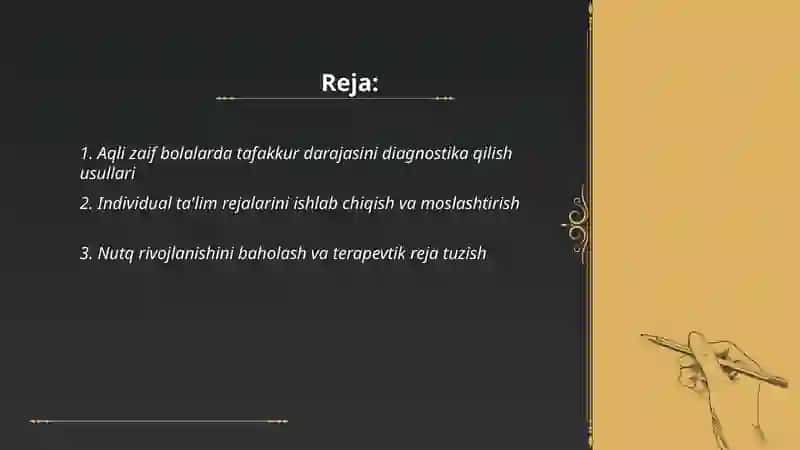 Aqli zaif bolalarda tafakkur va nutq rivojlanishini shakllantrish metodlari 2