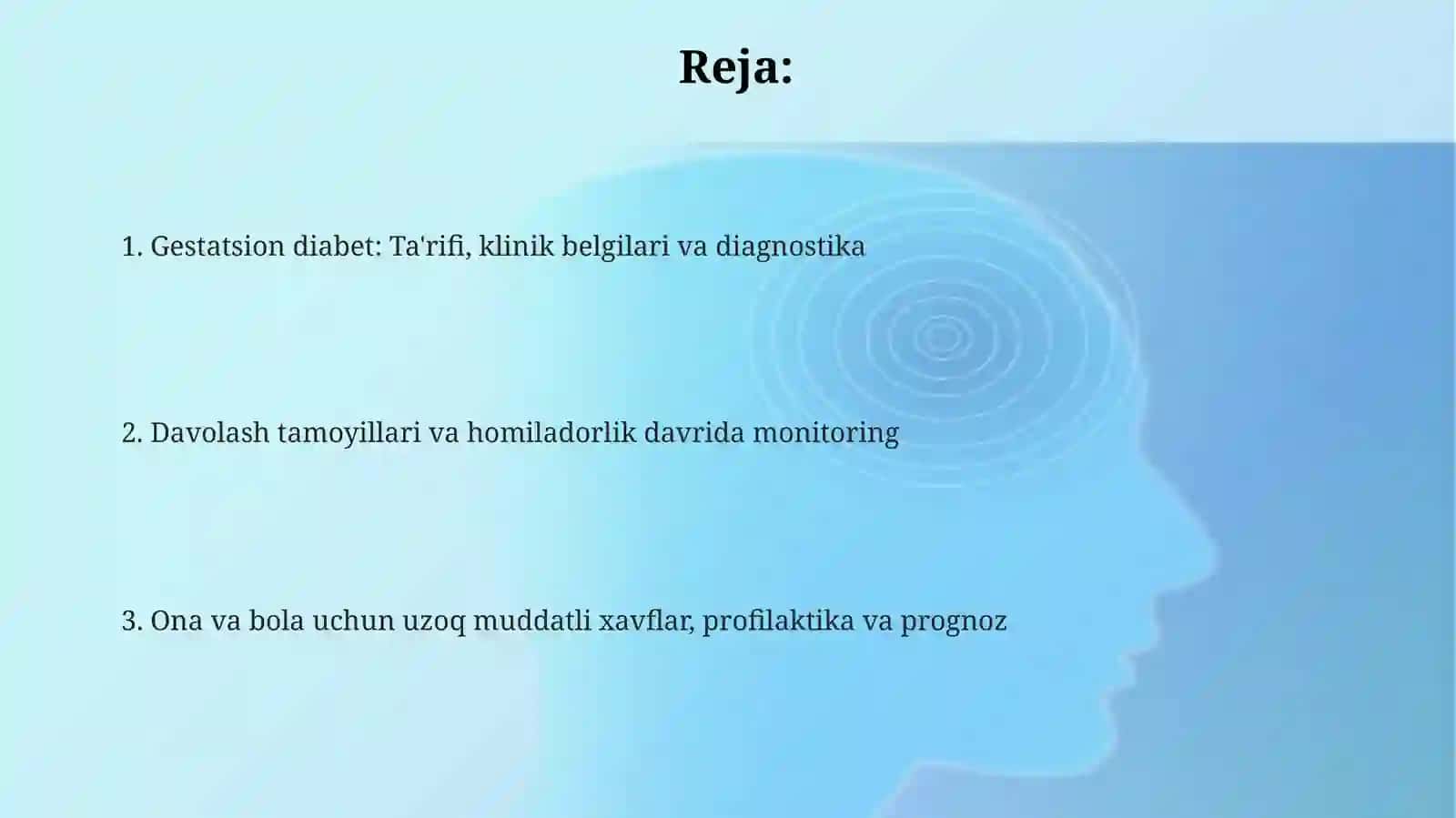 Gestatsion diabet: klinik belgilari, tashxislash usullari va davolash tamoyillari 2