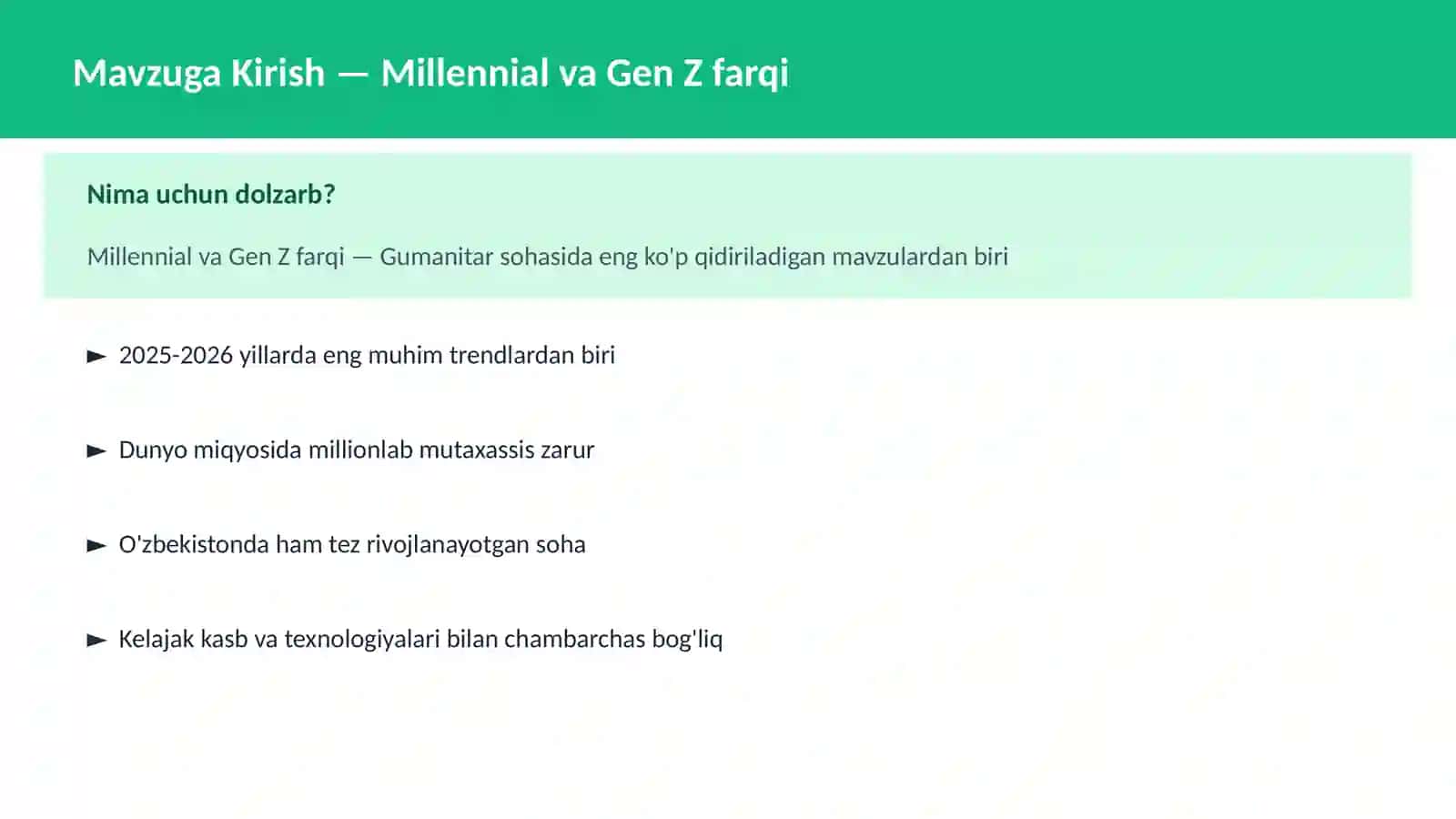 Millennial va Gen Z farqi 2