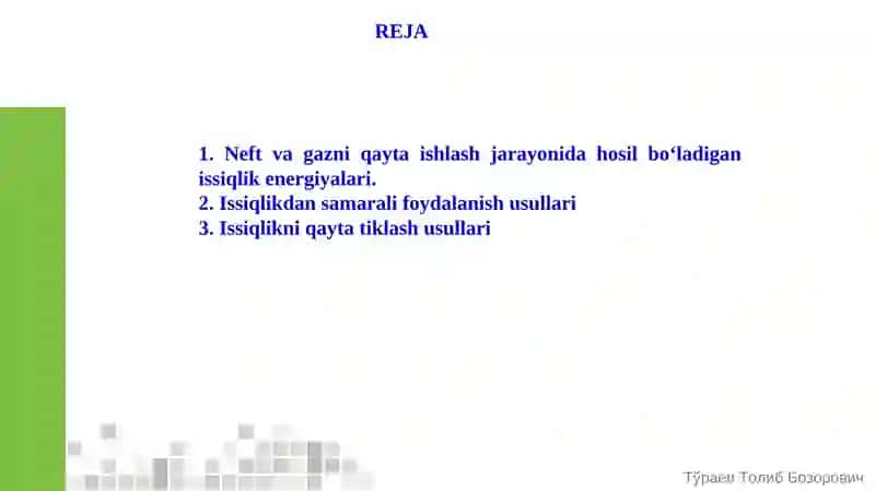 NEFT-GAZ SANOATIDA ENERGIYA TEJAMKOR TEXNOLOGIYALAR 2