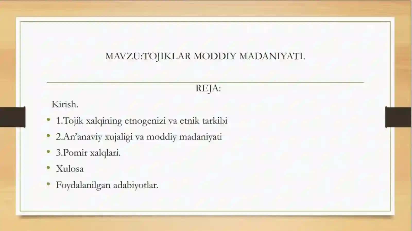 Mirzo Ulug’bek nomidagi O’zbekiston Milliy Universiteti Tarix fakulteti 1-kurs sirtqi bulim talabasi Ismatullayeva Munisa 2