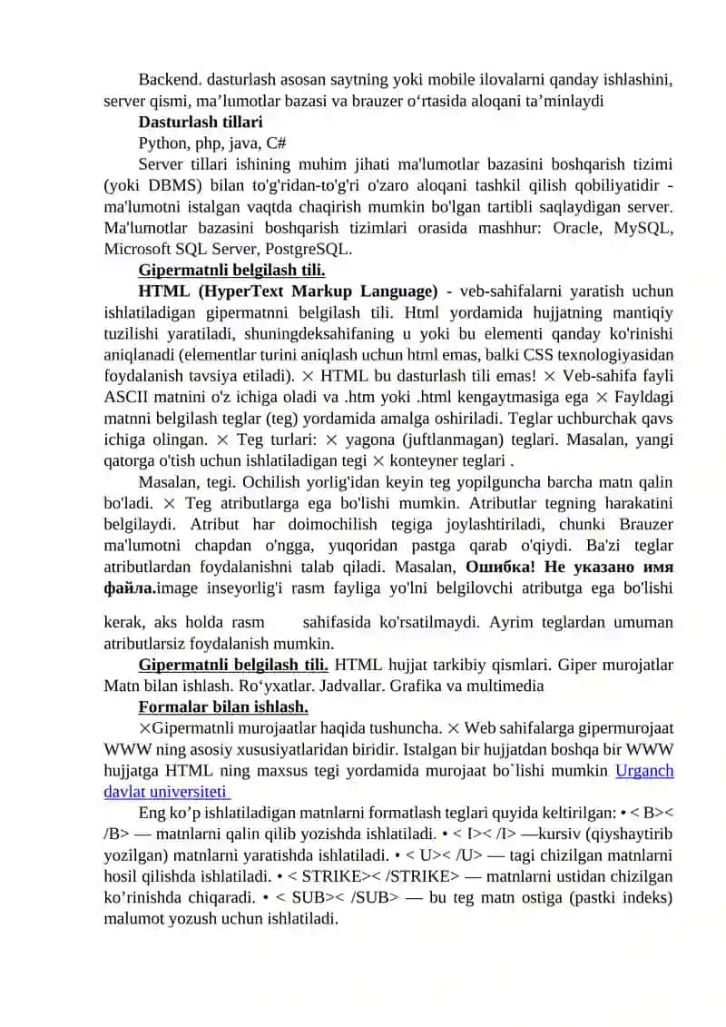 Web dasturlash 2