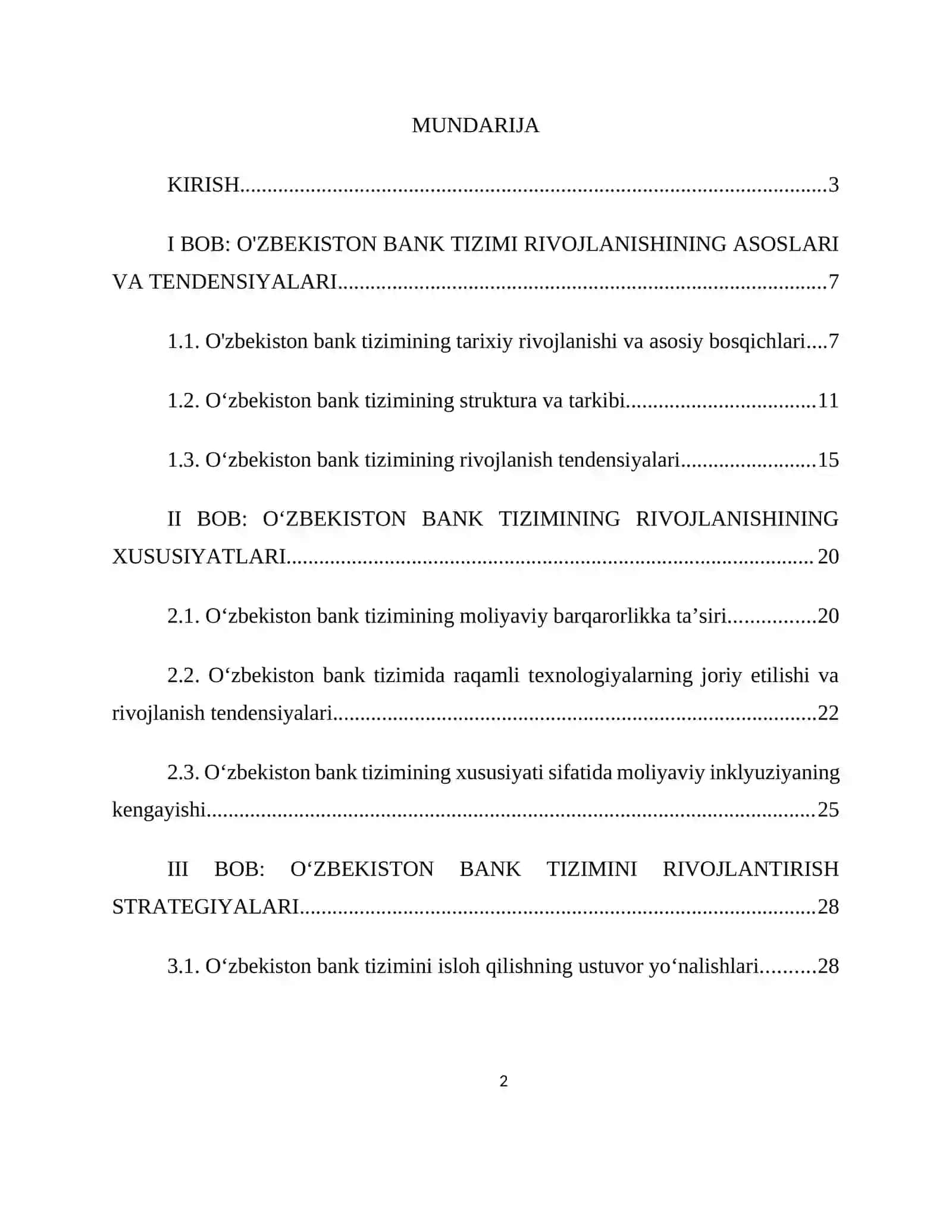 Kurs ishining dolzarbligi 2
