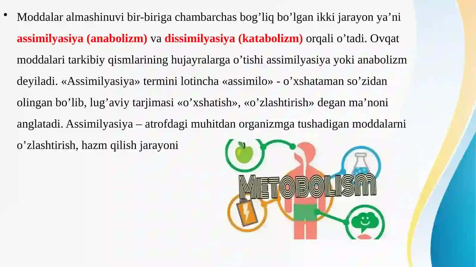 Energiya almashinuvinibg boshqarilishi 2