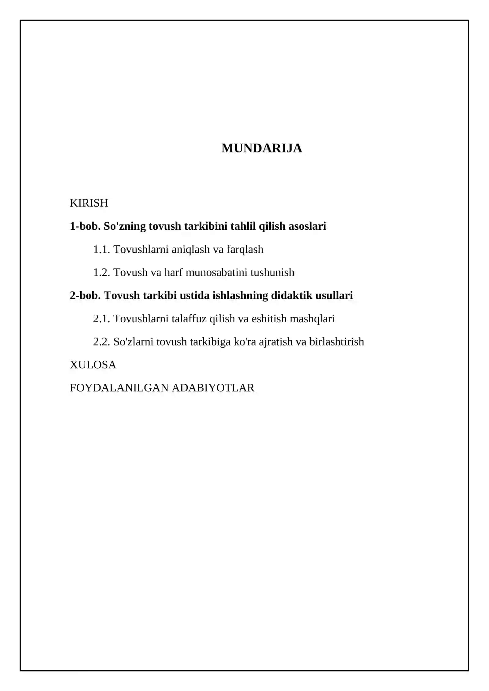 Savod o'rgatish davrida so'zning tovush tarkibi ustida ishlash usullari 2