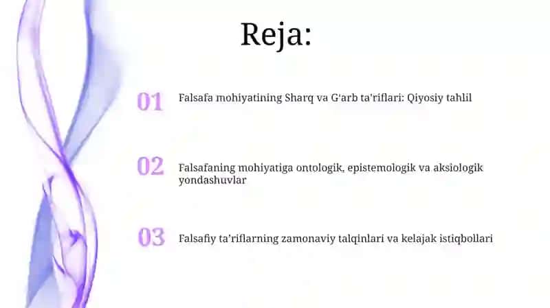 Falsafaning mohiyatiga oid sharq va garb mutaffakirlari tariflarini tasniflash 2
