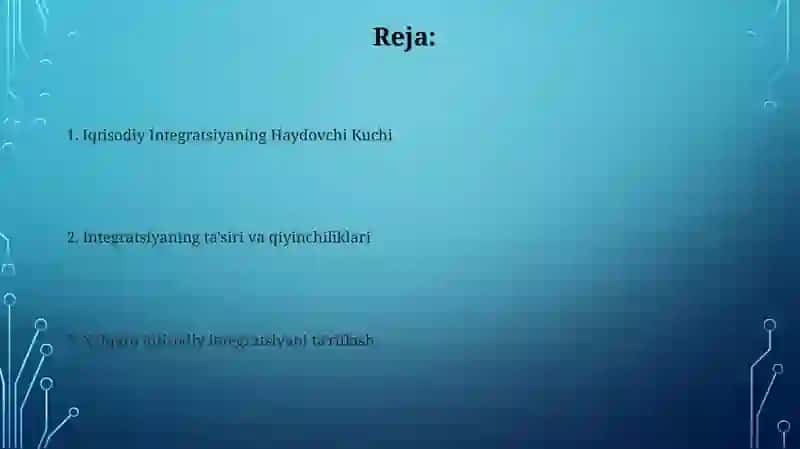 Xalqaro iqtisodiy integratsiya 2