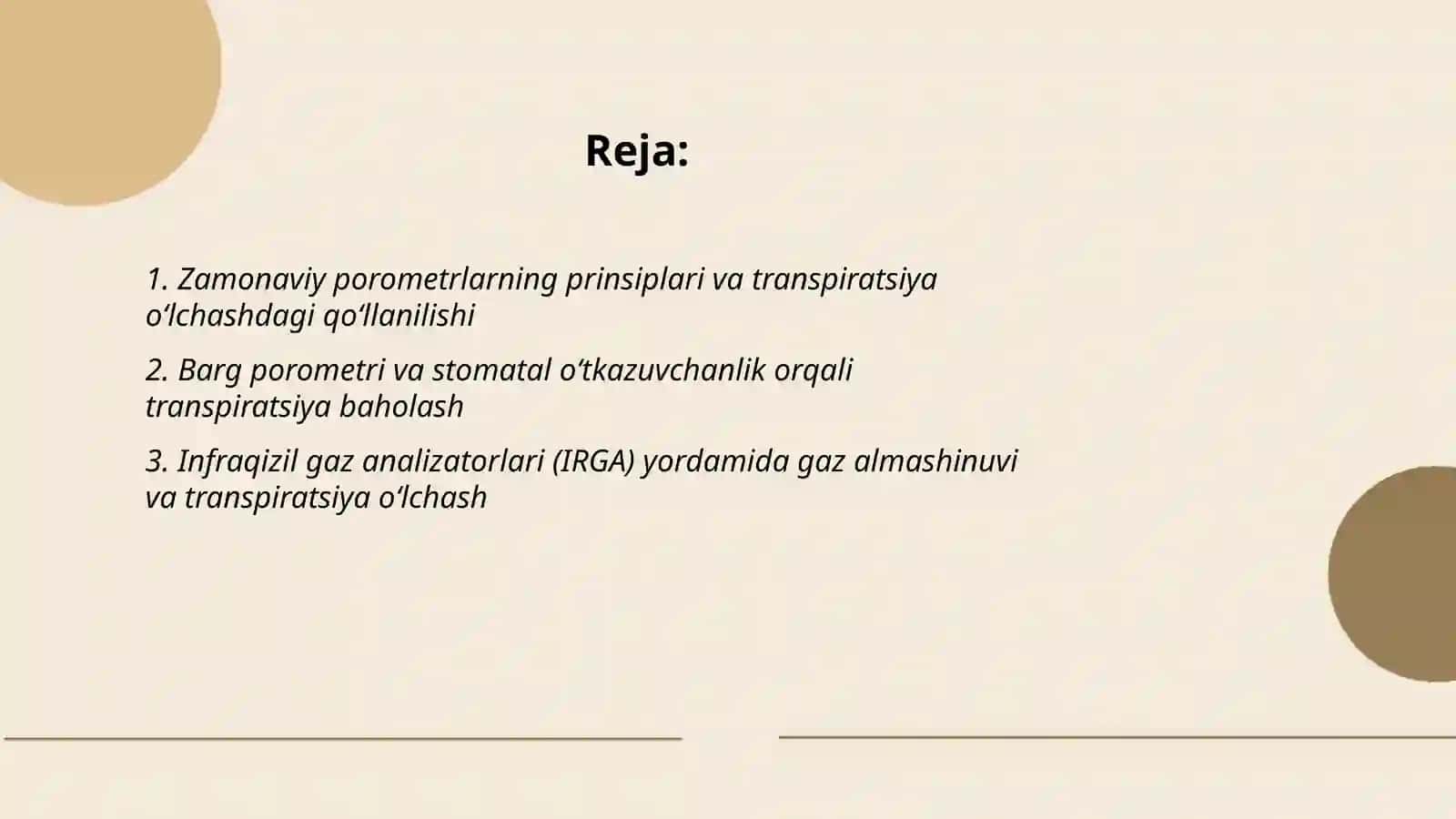 Zamonaviy asboblar bilan transpiratsiya jadalligini aniqlash 2