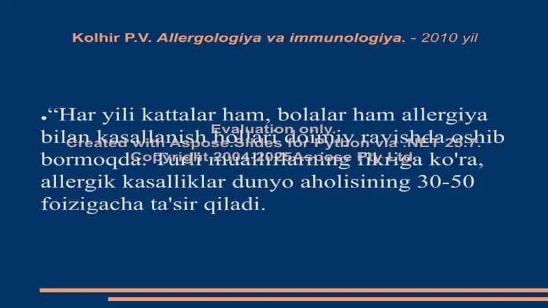 Molekulyar allergiya diagnostikasi 2