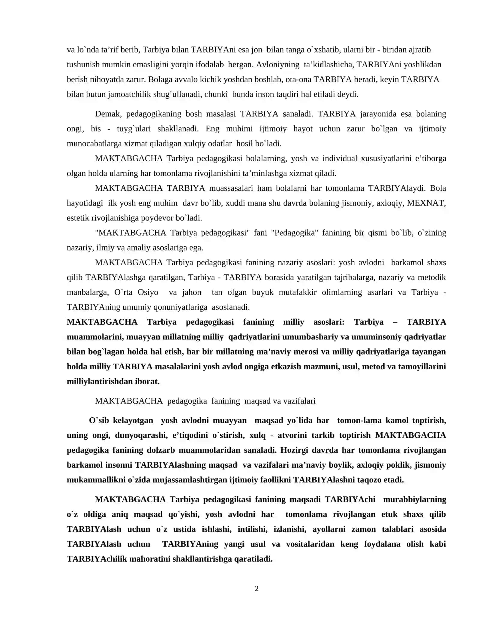 MAKTABGACHA PЕDAGОGIKANING TUSHUNCHASI 2