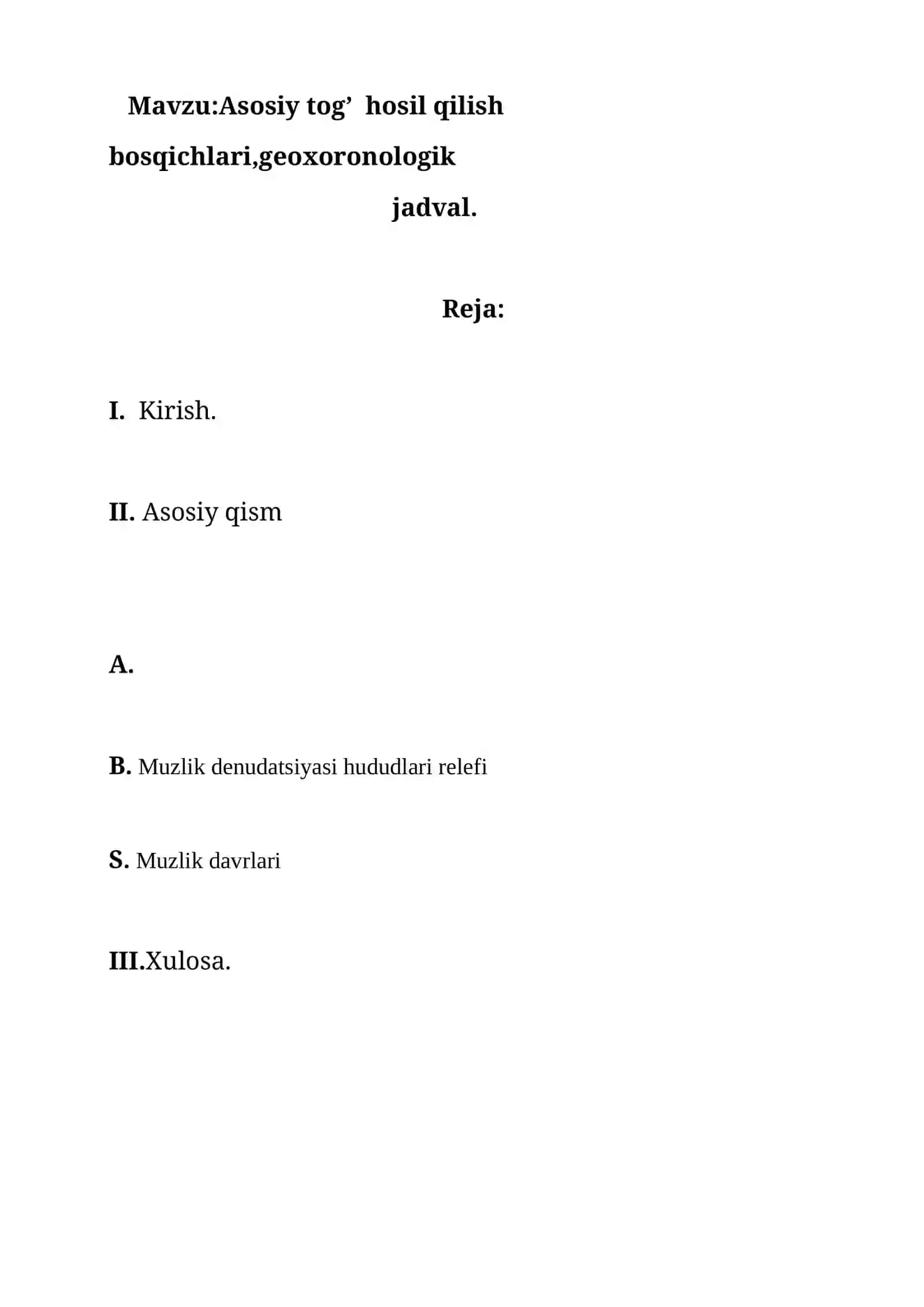 Umumiy yer bilmi fanidan adulova hurriyatning kurs ishi 2