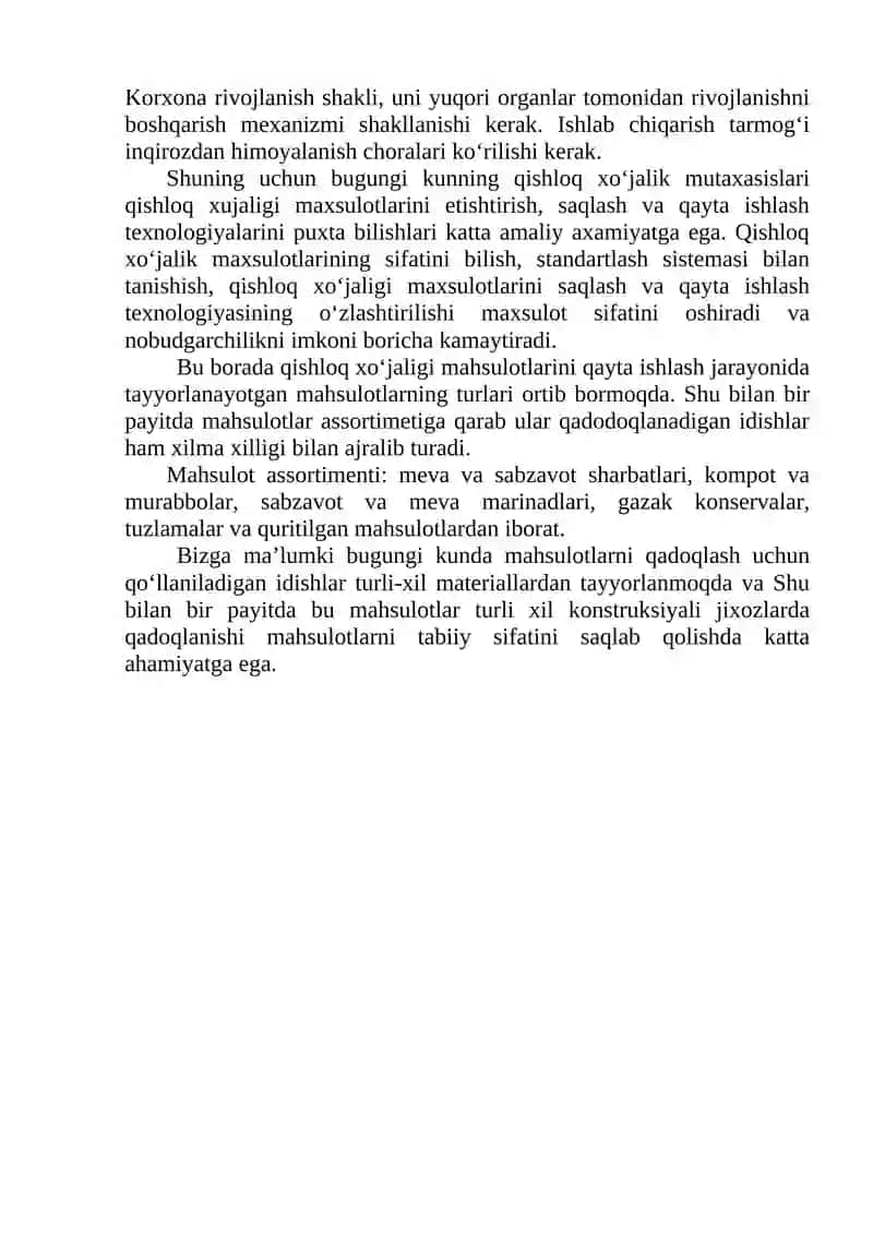 Qadoqlash jarayonlarini asoslash tamoyillarini o‘rganish 2