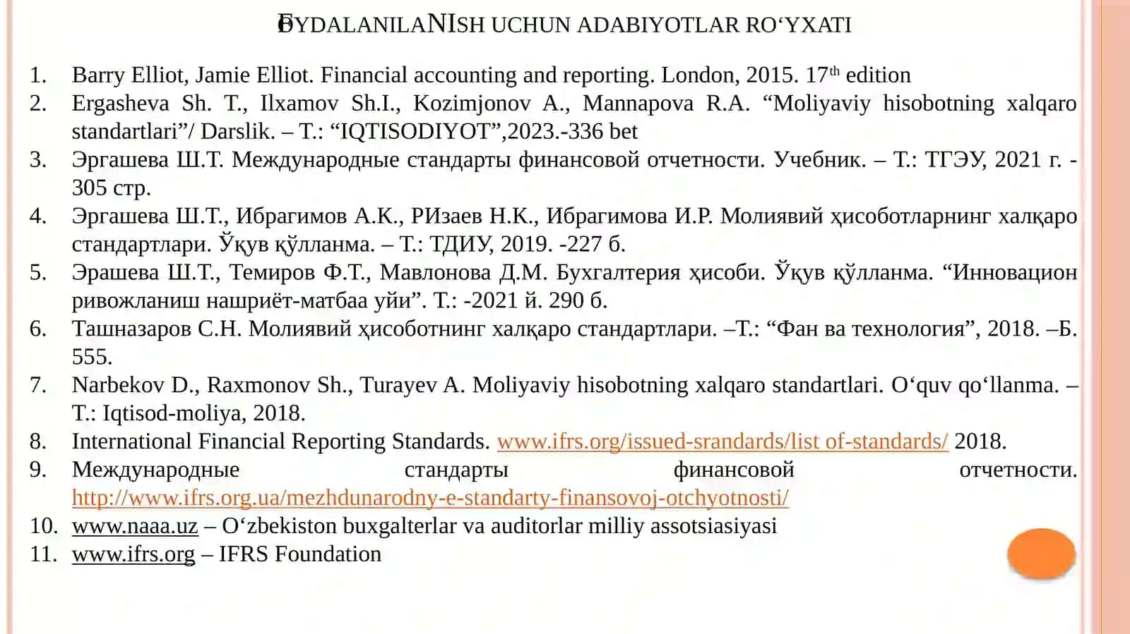 Moliyaviy hisobotlarni xalqaro buxgalteriya standartlarida taqdim etish 2