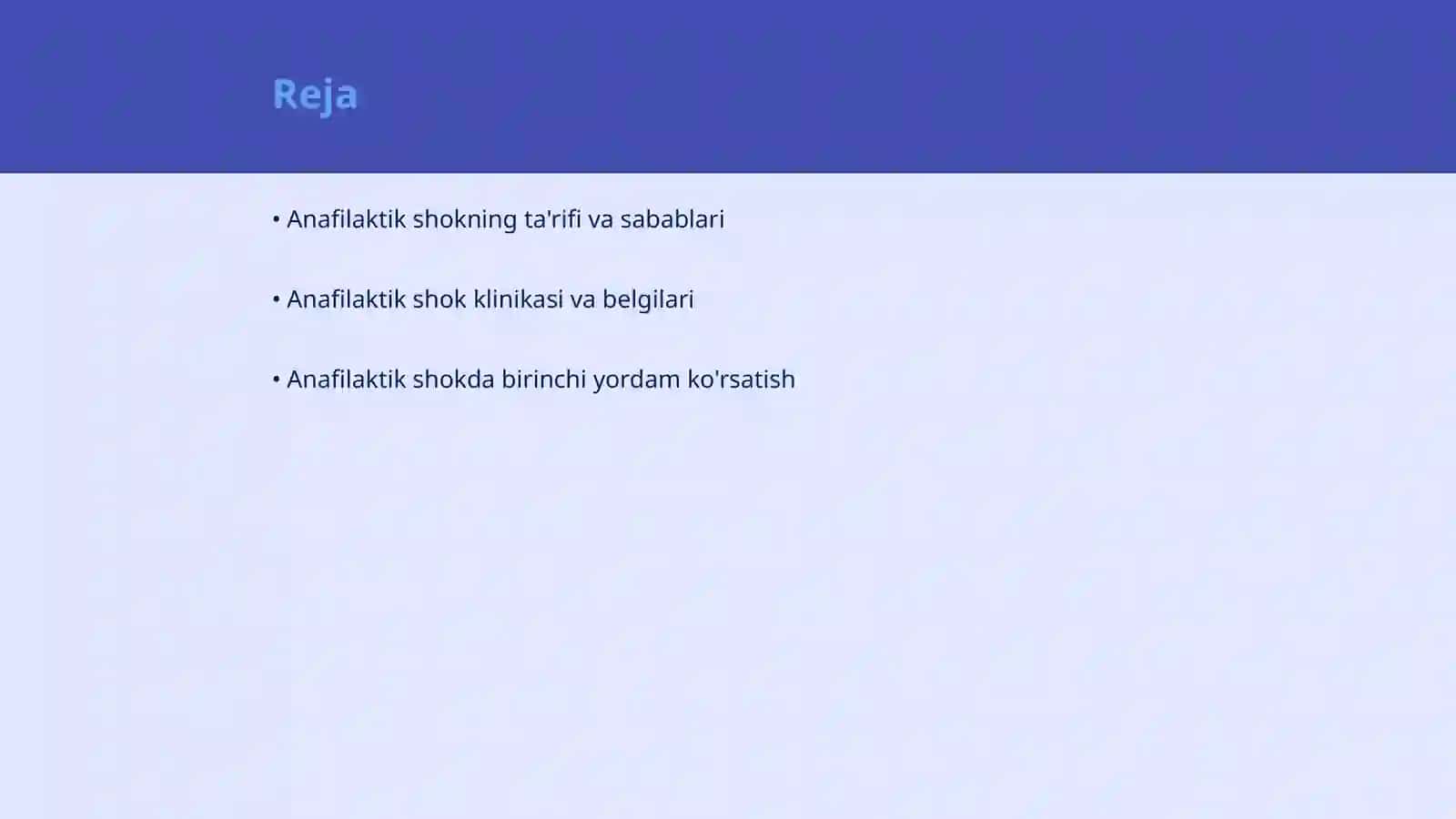 Anafilaktik shok. Klinikasi. Birinchi yordam 2