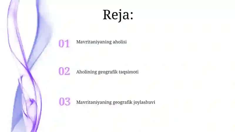 Mavritaniya aholisi va uning hududiy joylashuvi 2