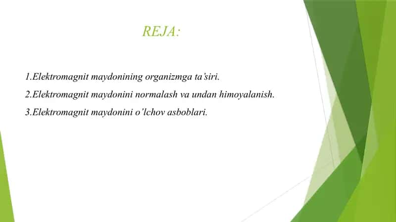 Elektromagnit maydonning organizmga ta'siri 2