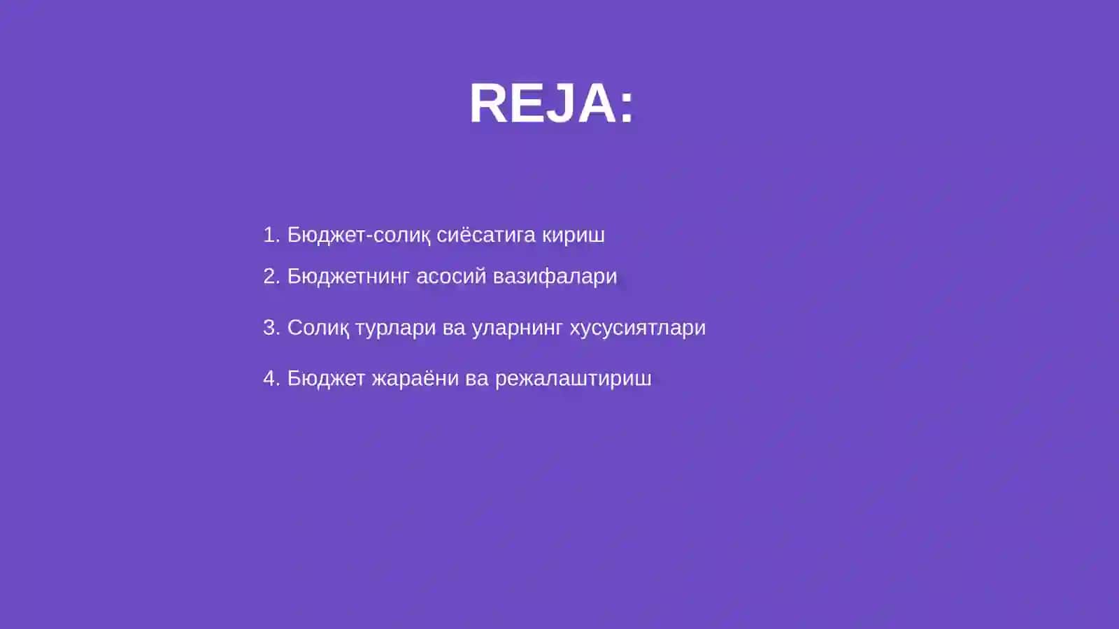 Бюджет-солиқ сиесати 2