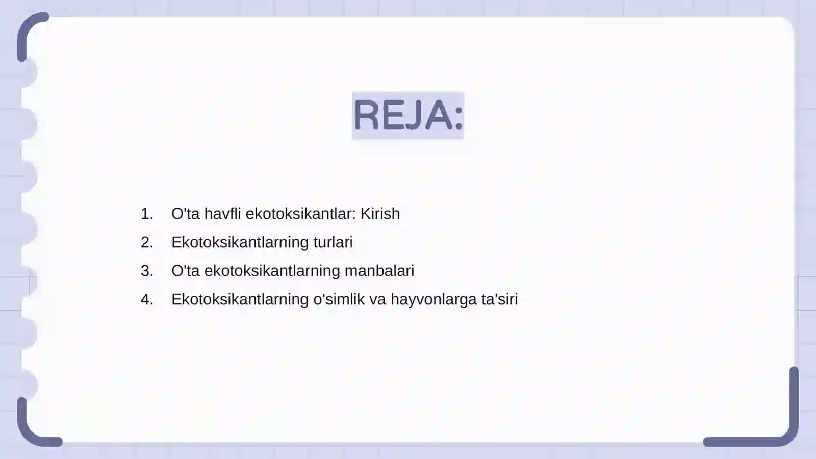 O'ta havfli ekotoksikantlar 2