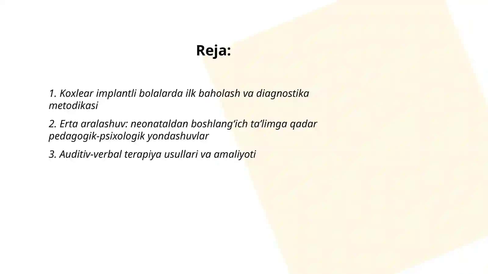 Koxlear implantli bolalarda nutqiy rivojlanish jarayonida pedagogik psixalogik kompleks yondashuv usullari 2