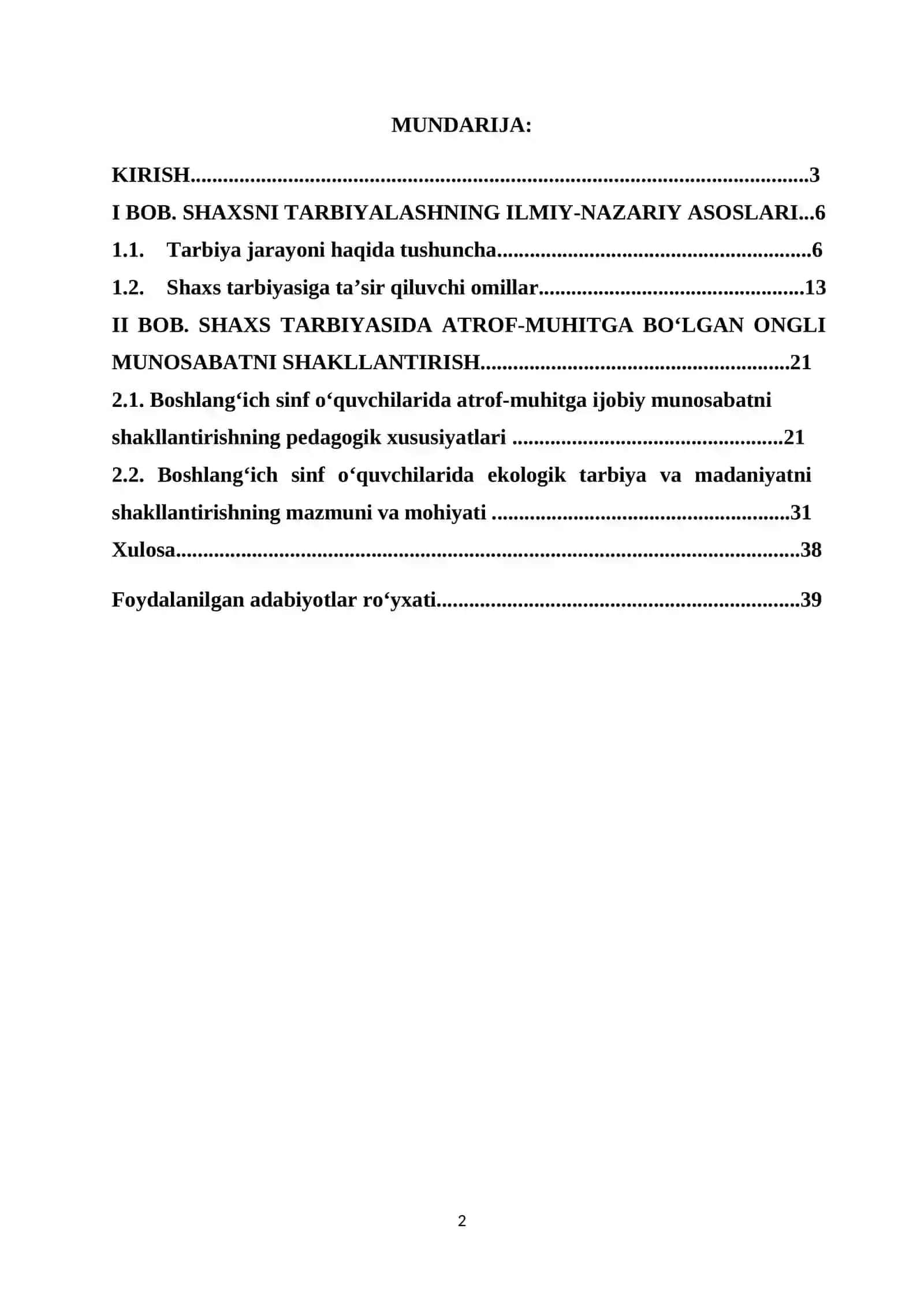 "Shaxs tarbiyasida atrof-muhitga bo‘lgan ongli munosabatni shakllantirish" 2