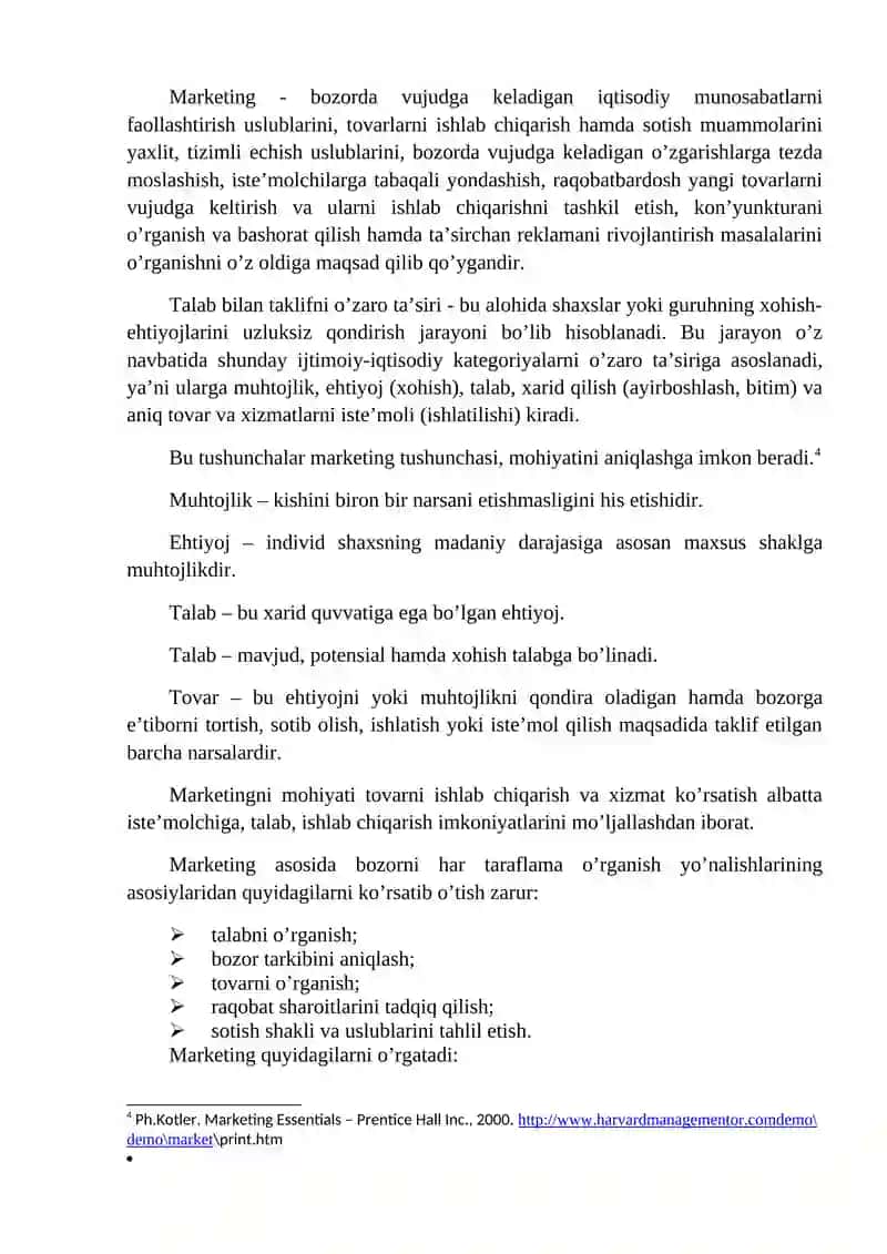 SANOAT KORXONALARINING MARKETING FAOLYATI 2