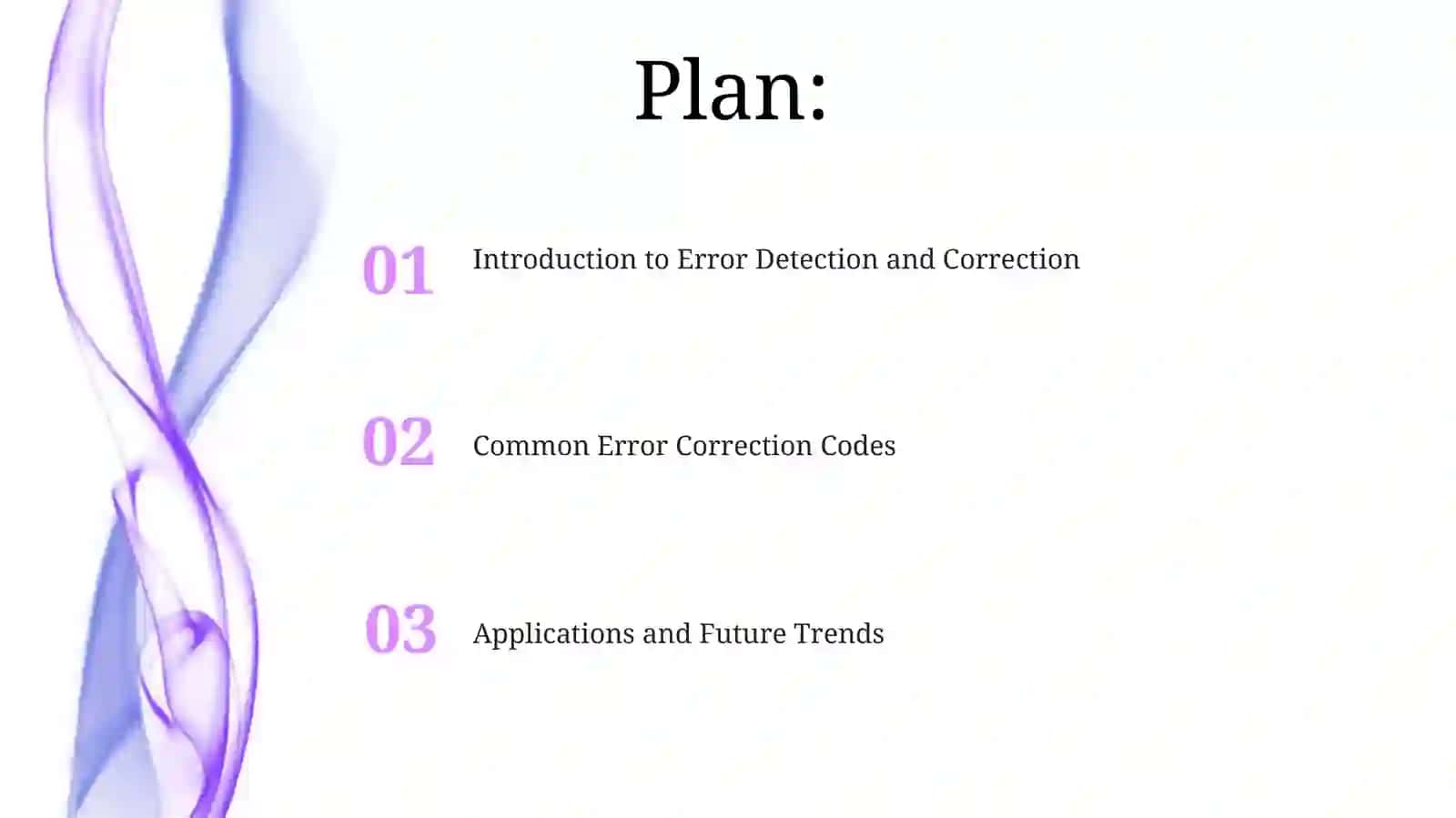 Error correction techniques 2