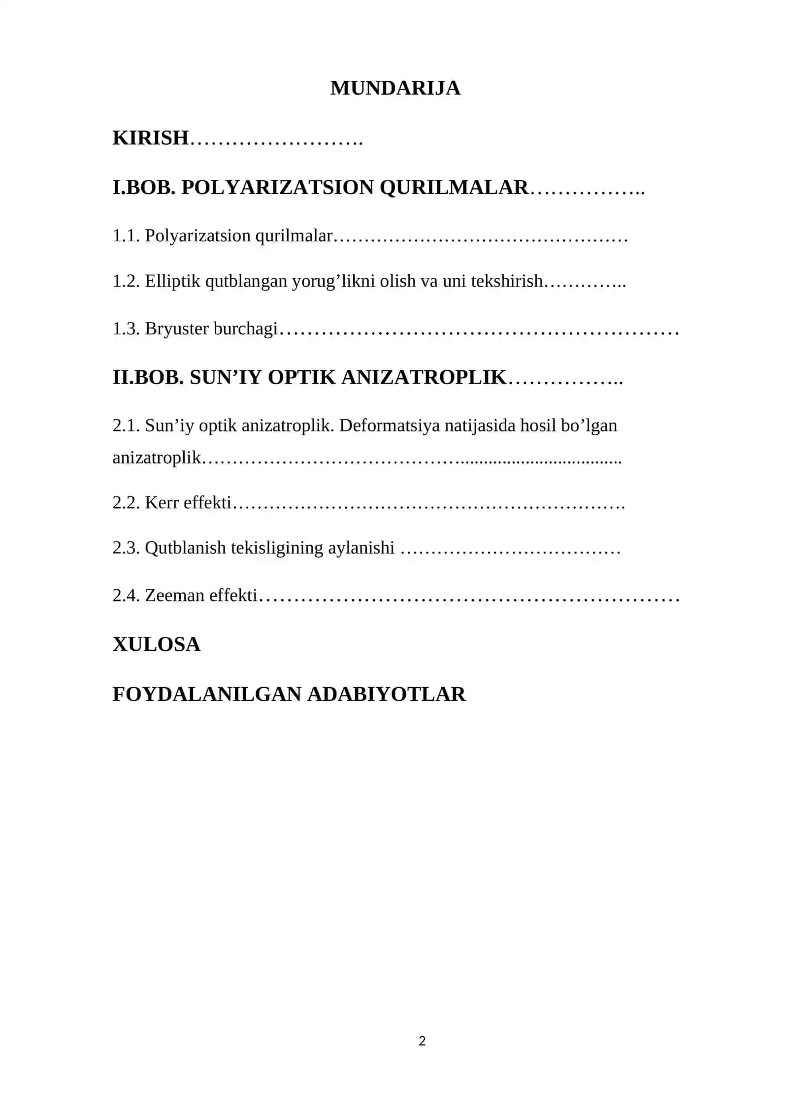 Magnit maydonida spektrlarni bo’linishi. Zeeman effekti 2