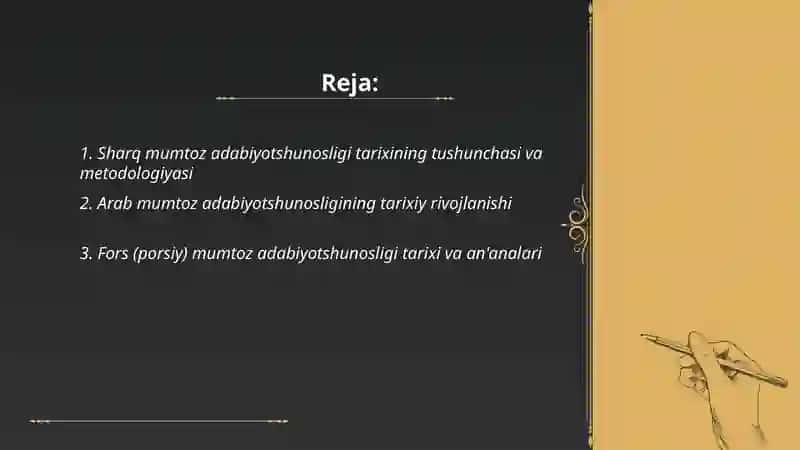 Sharq mumtoz adabiyotshunosligi tarixi 2
