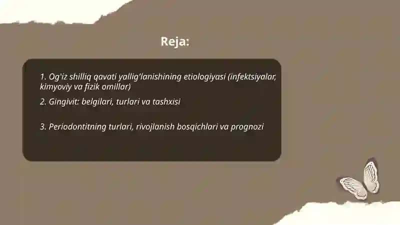 Og'iz bo'shlig'i shilliq qavati yallig'lanishi va paradont kasalliklari 2