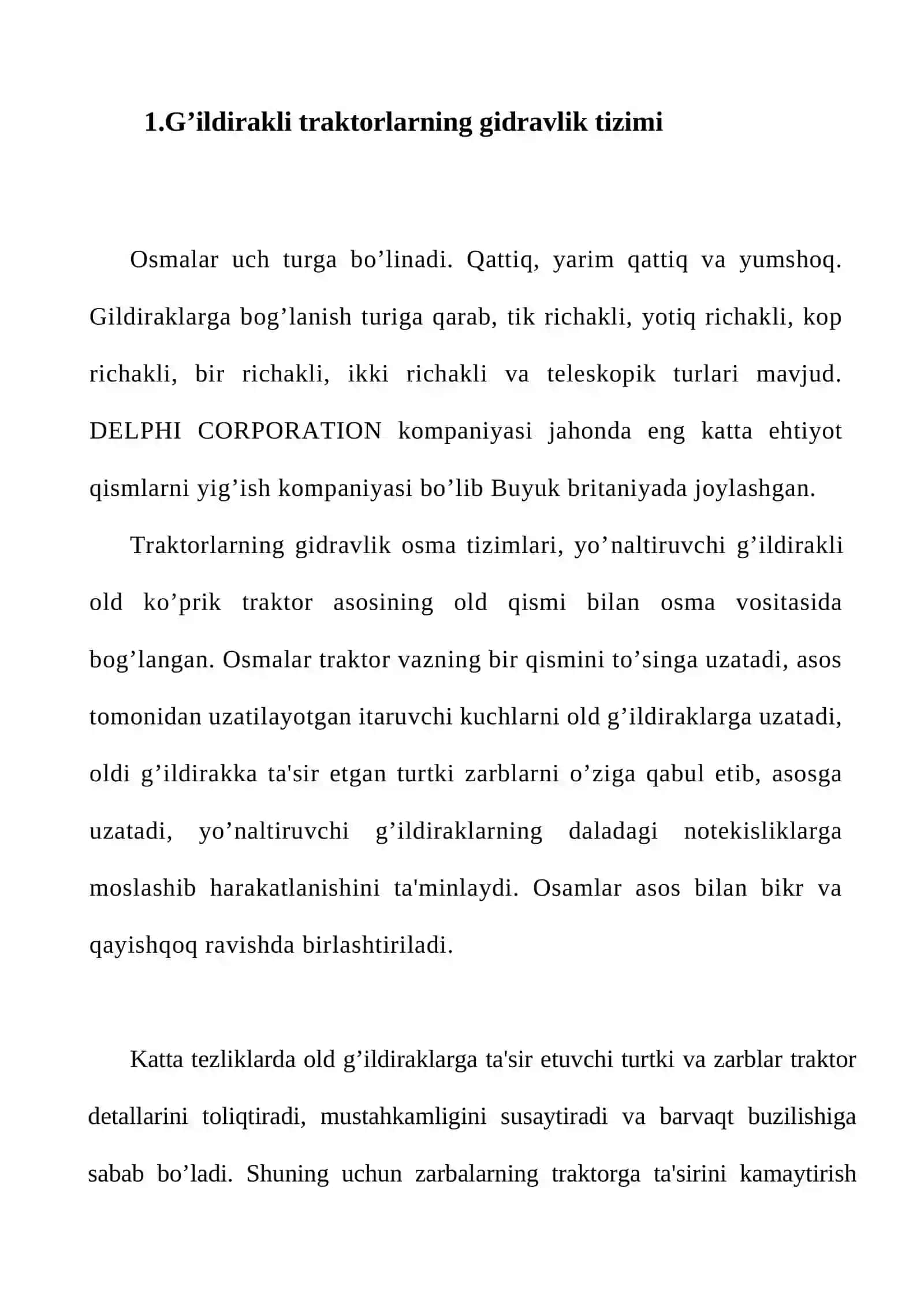Zanjirli traktorlarning zamonaviy osmalari 2